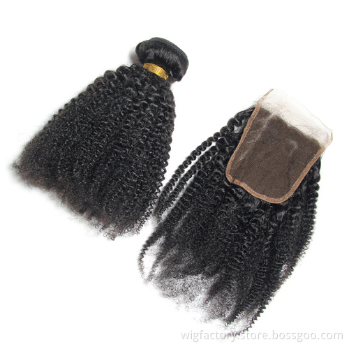Wholesale virgin human hair 4c afro curly hair, Buy cheap virgin human mongolian hair with closure